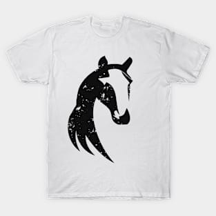 Tribal Horse with Grunge Distressed Texture T-Shirt